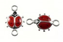 Link, ladybug, 925 silver, 14x8mm - x1