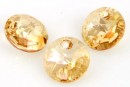 Swarovski, rivoli pendant, golden shadow, 8mm - x4