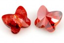 Swarovski, butterfly bead, red magma, 12mm - x1