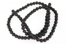 Black lava, round, 4.5mm