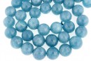 Blue angelite quartz, intense, round, 12mm