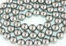 tip Mallorca pearls, round, silver, 6mm