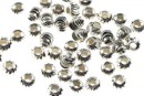 Decorative beads, diamonded , rhodium-plated 925 silver, 3mm - x10