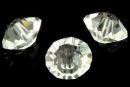 Swarovski, faceted disk bead, crystal, 6mm - x10