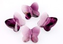 Swarovski, butterfly bead, amethyst blend, 10mm - x2