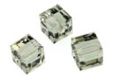 Swarovski, cube bead, black diamond, 10mm - x1