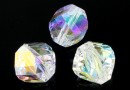 Swarovski, faceted helix bead, aurora borealis, 8mm - x4