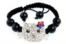 Shamballa Bracelet with Hello Kitty and onyx link - x1