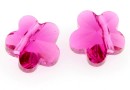 Swarovski, flower bead, fuchsia, 8mm - x2