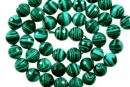 Green syntethic malachite, faceted round, 4mm