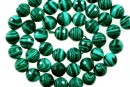 Green syntethic malachite, faceted round, 6mm