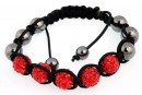 Bratara cu 5 margele shamballa light siam x1