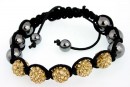 Bratara cu 5 margele shamballa light light topaz x1