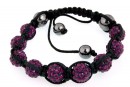 Bratara cu 9 margele shamballa purple - x1