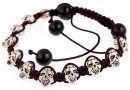 Bratara shamballa cu 11 cranii vesele din metal, - x1