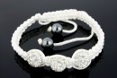 Bratara cu 3 margele shamballa crystal - x1