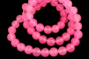 Jade, round, intense pink, 6mm