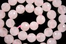 Pink quartz, faceted round, 6.5mm