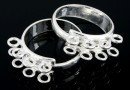 Ring base, 925 silver, 8 loops, adjustable, - x1