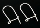 Earring findings, 925 silver, 21mm - x1pair