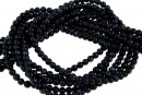 Blue goldstone, round, 3mm