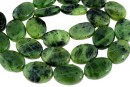 Nephrite jade, flat oval, 16x12mm