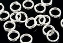 Jump rings, double, 925 silver, 4mm - x10
