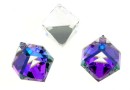 Swarovski, cube cabochon, heliotrope, 8mm - x1