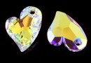 Swarovski Heart Pendant Devoted 2 U, aurora borealis, 17mm - x1