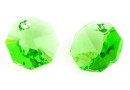 Swarovski, octagon pendant, peridot, 12mm - x2