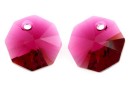 Swarovski, octagon pendant, ruby, 14mm - x1