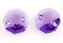 Swarovski, octagon link, tanzanite, 12mm - x2