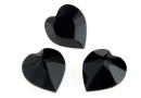 Swarovski, fancy chaton heart, jet, 6.6x6mm - x4