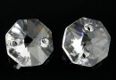 Swarovski, octagon link, crystal, 12mm - x2