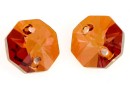 Swarovski, octagon link, crystal copper, 12mm - x2