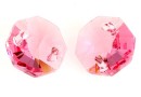 Swarovski, octagon link, light pink rose, 12mm - x2