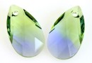 Swarovski, drop pendant, provence lavender-chrysolite, 22mm - x1