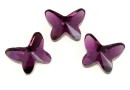 Swarovski, butterfly cabochon, amethyst, 8mm - x1