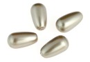 Swarovski drop pearls, platinum, 11.5x6mm - x2