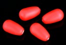 Swarovski drop pearls, neon red, 11.5x6mm - x2