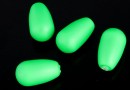 Swarovski drop pearls, neon green, 11.5x6mm - x2