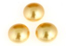 Swarovski, crystal pearl cabochon, gold, 6mm - x2