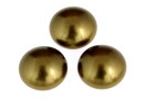 Swarovski, crystal pearl cabochon, antique brass, 8mm - x2