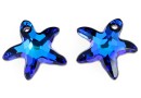 Swarovski, starfish pendant, bermuda blue, 20mm - x1