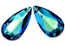 Swarovski, drop pendant, bermuda blue, 24x12mm - x1