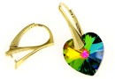 Earring base, gold-plated 925 silver- x1pair.