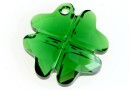 Swarovski, clover pendant, dark moss green, 19mm - x1