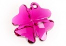 Swarovski, clover pendant, fuchsia, 19mm - x1