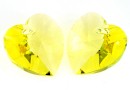 Swarovski, heart pendant, jonquil, 14mm - x2