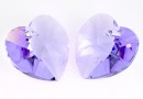 Swarovski, heart pendant, violet, 18mm - x1